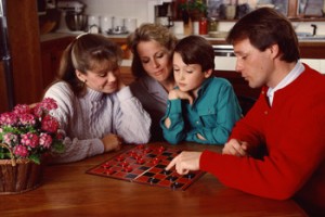 playing board games and other activities as a family can teach sportsmanship. Sibling rivalry can be a healthy way to learn life skills.